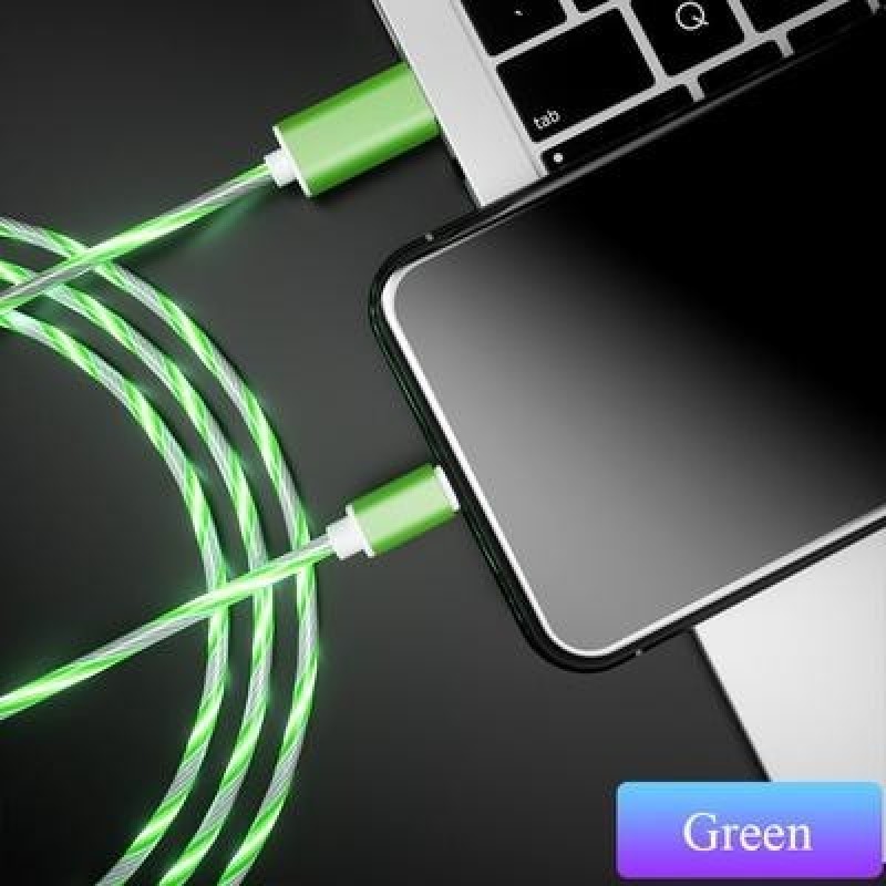 Светящееся зарядное устройство Micro USB Type C для Samsung Galaxy S8 S9 A50 A70