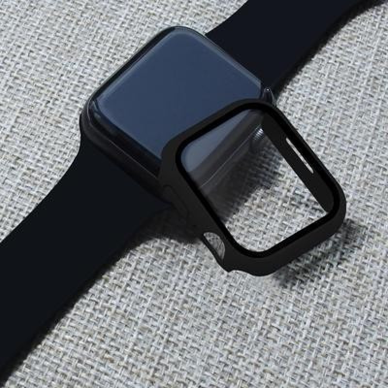 Закаленное стекло + чехол для Apple Watch Series 7/6/5/4/3/2/1/SE 38MM 40 41MM 42 44MM 45MM 45MM Экр