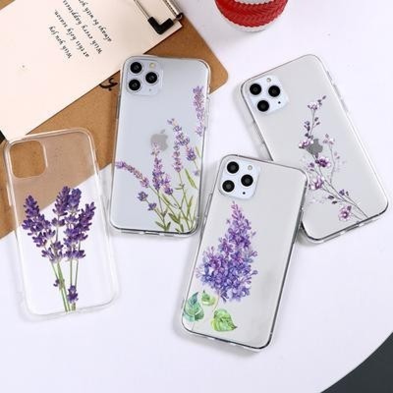 Лаванда Цветы Девушка Прозрачный чехол для телефона для iPhone 13 12 11 Pro Max Xiaomi Mi 10T Redmi