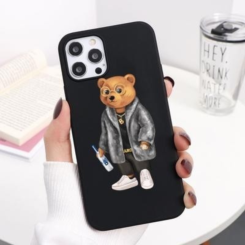 Модный тренд Медведь Силиконовый чехол для телефона для iPhone 13 12 11 Pro Max XR Xiaomi Redmi Note