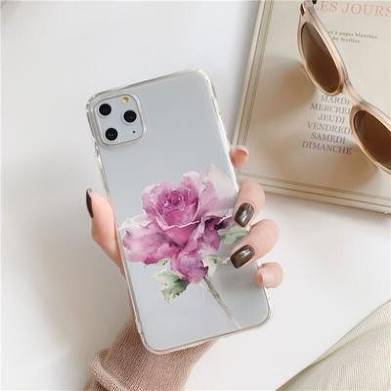 Простой лавандовый фиолетовый цветы Прозрачный чехол для телефона для iPhone 7 8 6S Plus X X XS Max