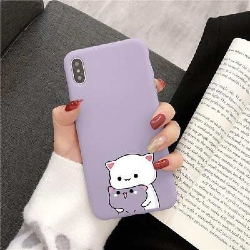 Симпатичная пара кошек Чехол для Samsung Galaxy A50 A51 A52 A72 A10 A12 A20 A32 A41 S10 S20 S21 Plus