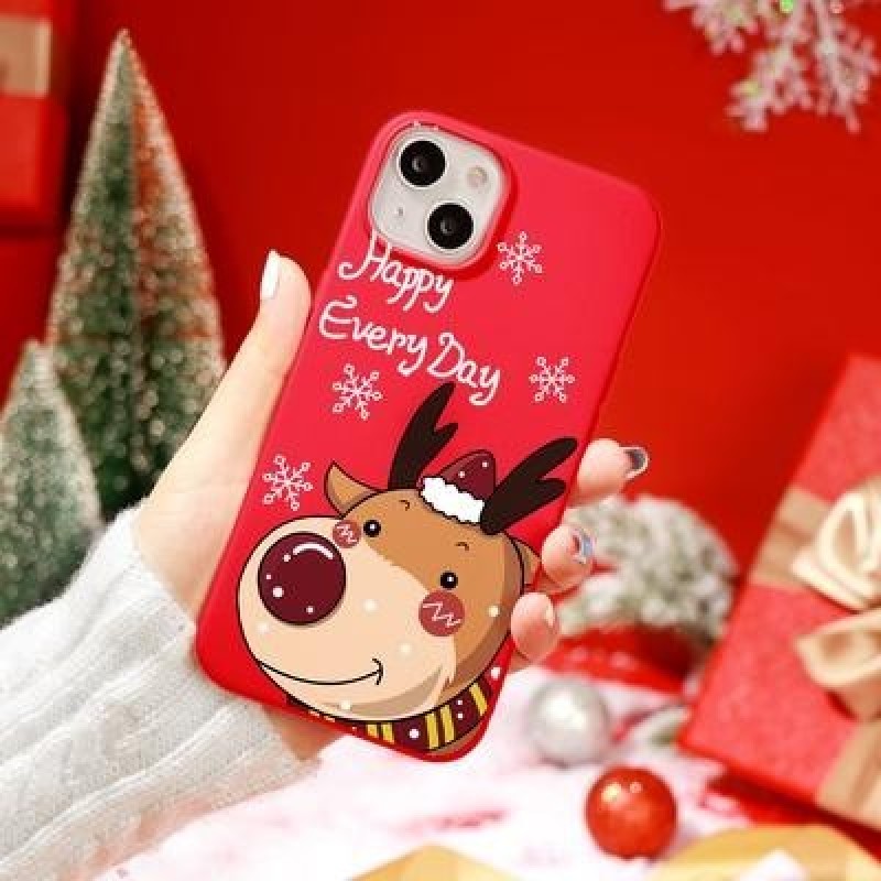 Рождественские снеговики Дерево Лоси Чехол для iPhone X XR XS 11 12 13 Pro Max Xiaomi Redmi Note 11