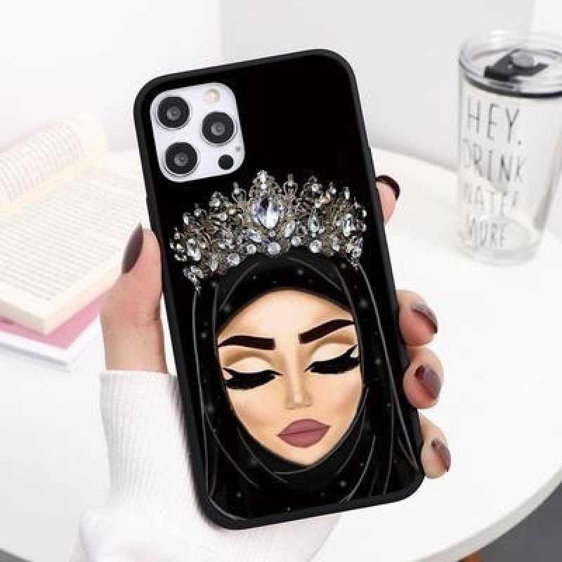 Королева Девушка Черный TPU Чехол для телефона для iPhone 13 12 11 Pro Max XS Max Xiaomi Redmi 9A 10