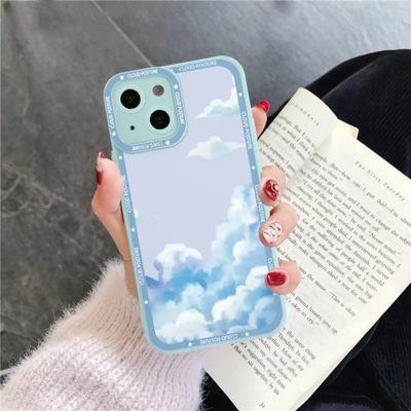 Модный облачный чехол для iPhone 14 13 12 11 Pro Max Samsung Galaxy A52 S22 A50 A53 A32 A13 Plus Xia
