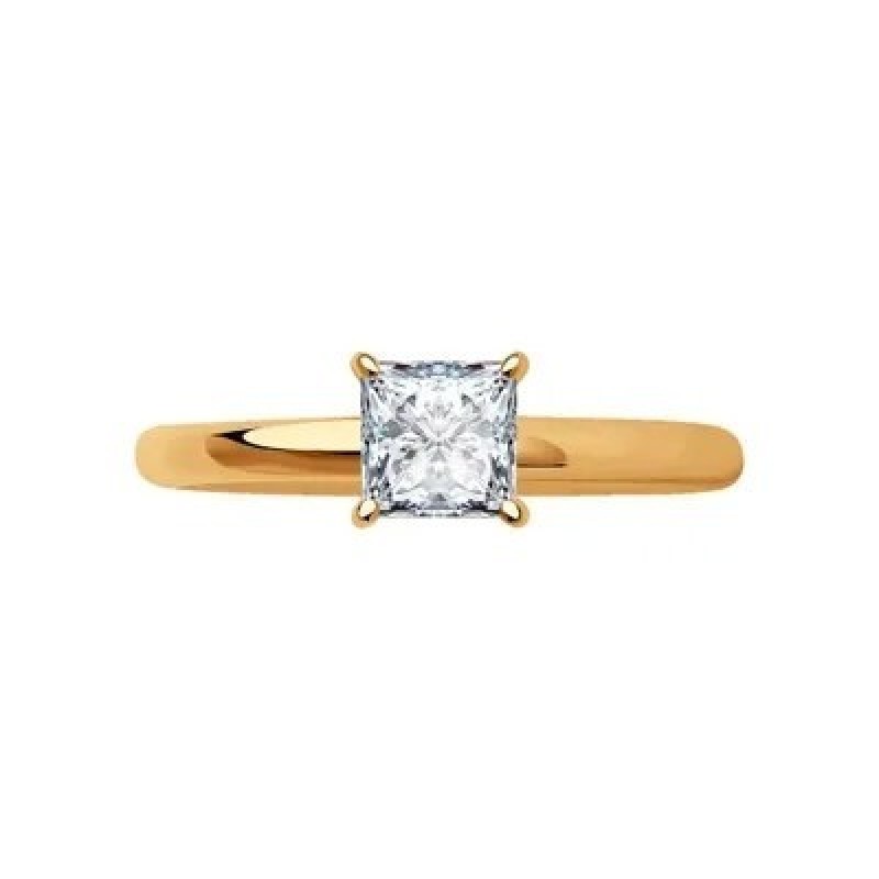 SOKOLOV Diamonds, Кольцо из золота с бриллиантом, 9010101-47, бриллиант gia, украшение из красного з