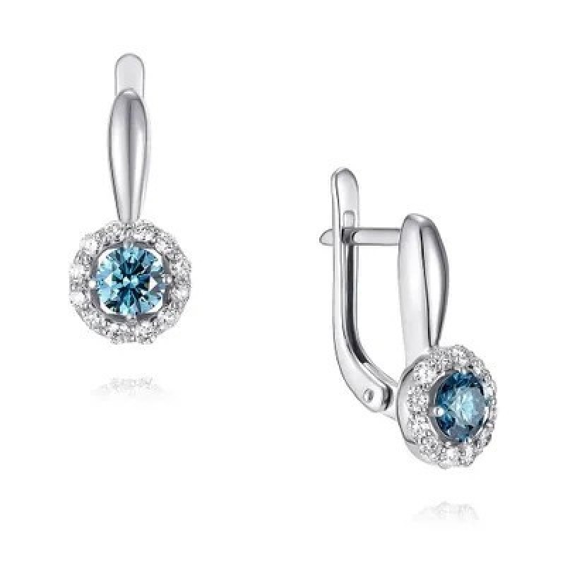 Золотые (сережки) серьги Адамас 585 пробы женские